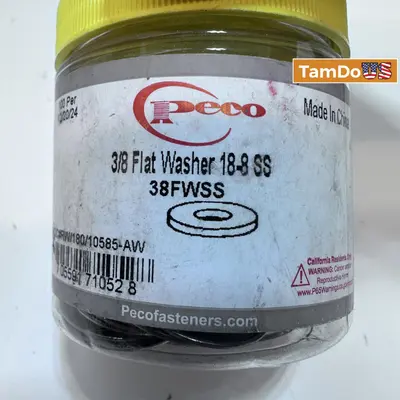 Peco 3/8" Flat Washers 100 Pack - Thumbnail 6