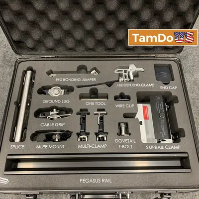 PEGASUS Solar Rail Kit Demo Case – Splice, Clamps, Lugs, Tooling, Samples - Thumbnail 1
