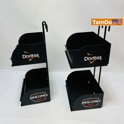 Pepsico 2Tier Food Hanger Display/Fixture, Black Metal - Doritos/Jack Links - New Open Box - Real photo at TamDo.us