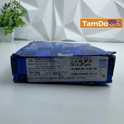 PFERD Fiber Discs 5"x7/8" 100 Grit A/O, Box of 25 - New Open Box - Real photo at TamDo.us