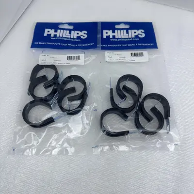 Phillips 5-45241 Rubber Cushioned Tube Clamps 1-1/4" ID 1/4" Hole Lot 10 (2 Pk) - Thumbnail 2