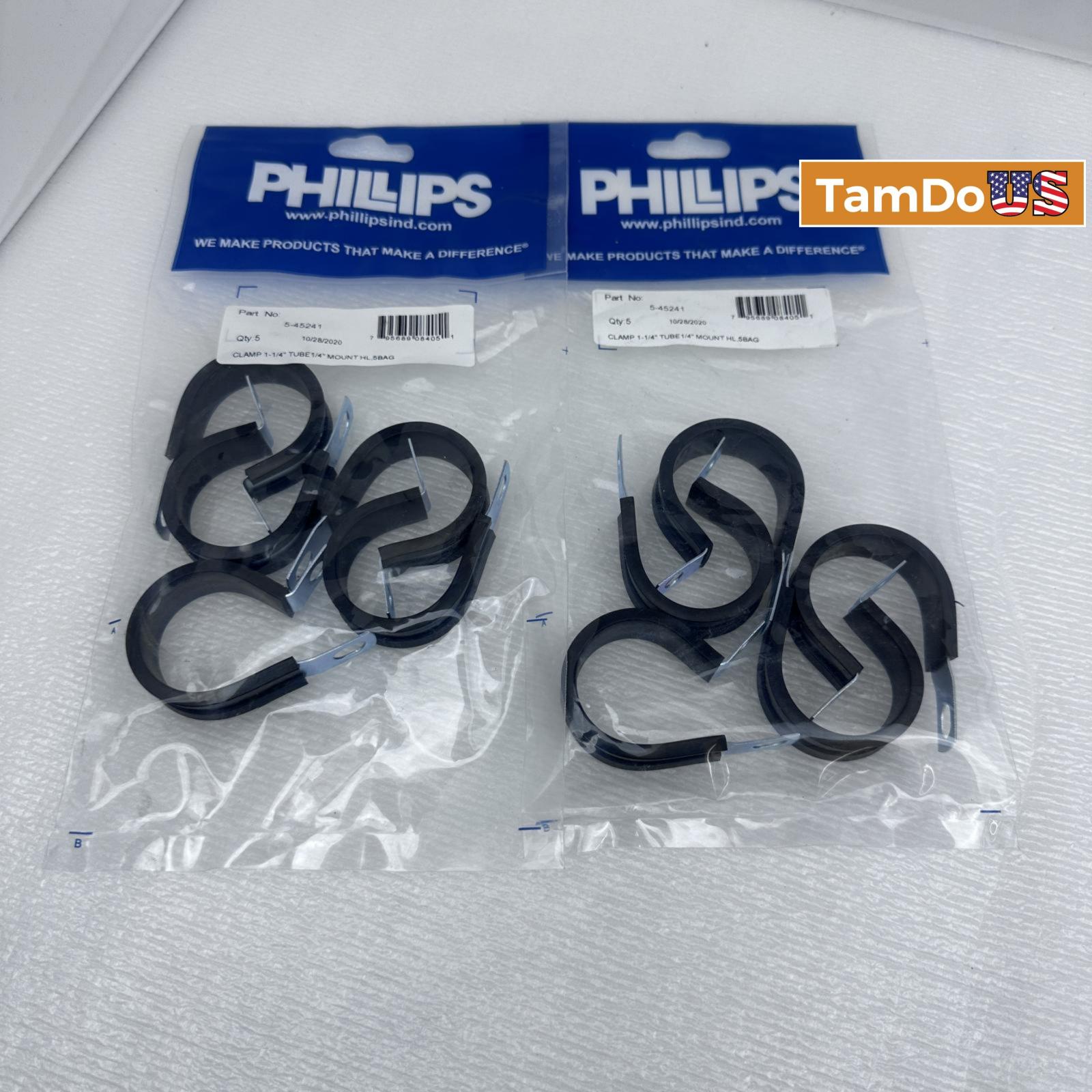 Phillips 5-45241 Rubber Cushioned Tube Clamps 1-1/4" ID 1/4" Hole Lot 10 (2 Pk) - Photo 1 - Real photo at TamDo.us