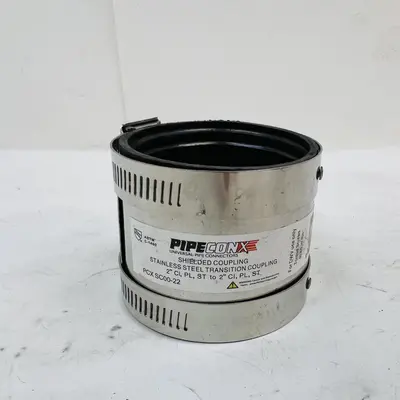 PIPECONX SC00-22 Shielded Coupling, 2" CI/PL/ST to 2" CI/PL/ST Stainless - Thumbnail 2