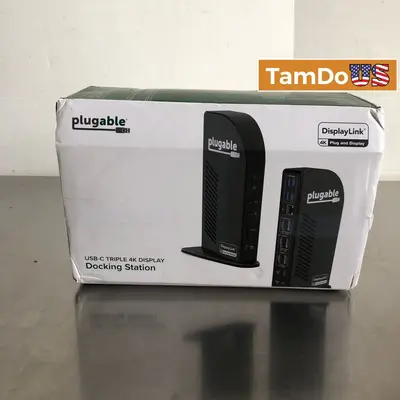 Plugable USB-C Triple 4K Display Docking Station 100W PD UD-ULTC4K DisplayLink - New Open Box - Real photo at TamDo.us
