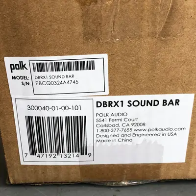 Polk Audio DBRX1 SB Soundbar Unit Wireless Bluetooth Speaker Model DBRX1 SB - Thumbnail 8