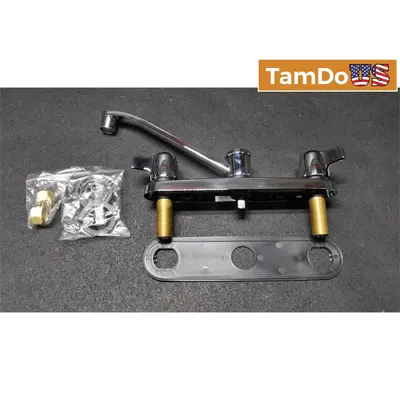PROFLO PFXC1180LSCP Two Handle Kitchen Faucet, Polished Chrome Finish - New - Real photo at TamDo.us