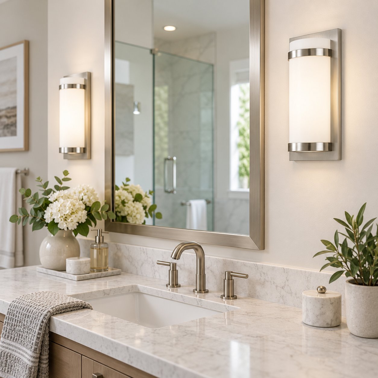 Progress Lighting Wall Sconce P7068-09 Brushed Nickel ADA Compliant - Photo 1 - Real photo at TamDo.us
