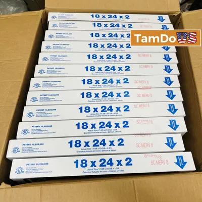 PROSOURCE SC MERV 8 Pleated Filter 18x24x2 Wire-Backed, Box of 12 - New - Real photo at TamDo.us