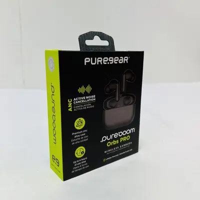 PureGear PureBoom Orbs Pro Wireless Earbuds ANC Bluetooth Black - Thumbnail 2