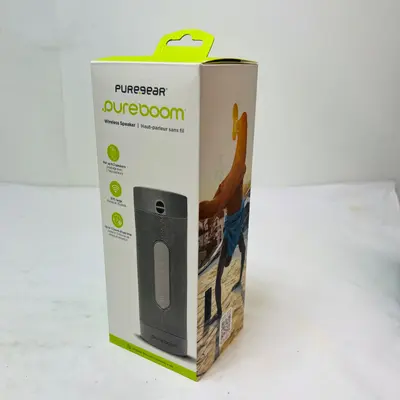 PureGear PureBoom Wireless Bluetooth Speaker Gray Portable 13hr Battery E85BB - Thumbnail 6