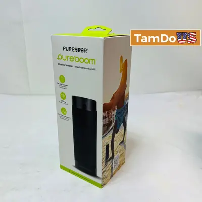 PureGear PureBoom Wireless Bluetooth Speaker with Built-in Mic Black E8UBB - New - Real photo at TamDo.us
