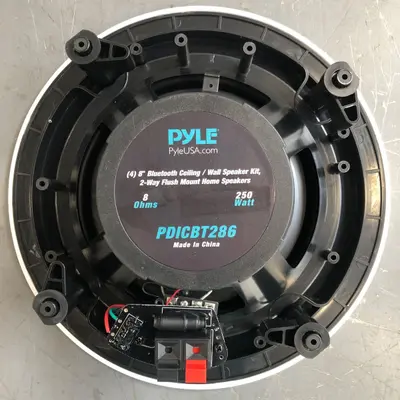 Pyle PDICBT286 8" Bluetooth In-Ceiling In-Wall Speaker System 4-Channel White - Thumbnail 6