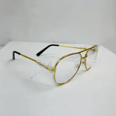 Pyramex 287 Glasses with Gold Metal Frame and Clear Lens - Thumbnail 4