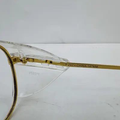 Pyramex 287 Glasses with Gold Metal Frame and Clear Lens - Thumbnail 2