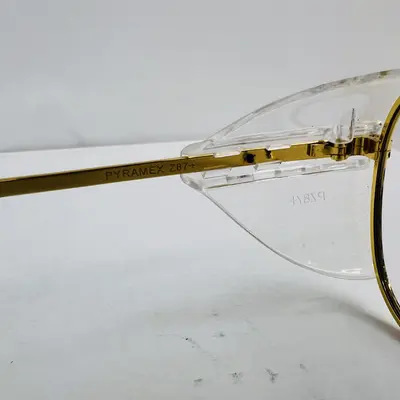 Pyramex 287 Glasses with Gold Metal Frame and Clear Lens - Thumbnail 3