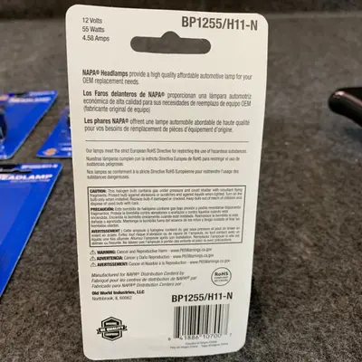 NAPA BP1255/H11-N Headlamp Replacement Bulb 12V 55W - Thumbnail 5