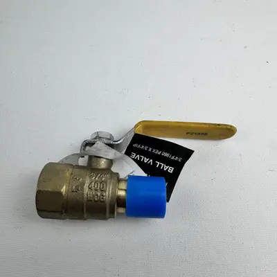 Raven FFBL-034-NL 3/4" Brass Ball Valve 400 WOG Lead-Free PEX Adapter - Thumbnail 6