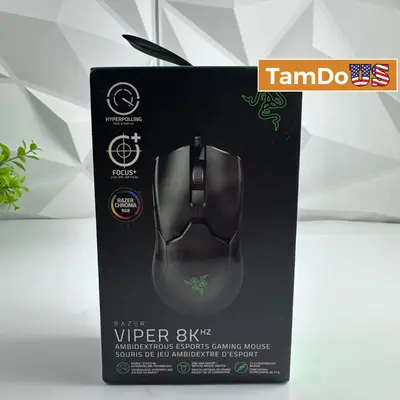 Razer Viper 8KHz Ambidextrous Gaming Mouse 20K DPI 8000Hz Chroma RGB Wired - New Open Box - Real photo at TamDo.us