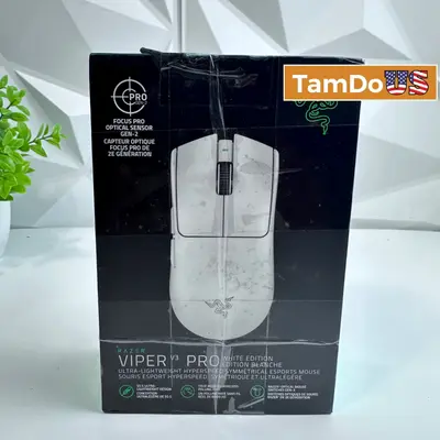 Razer Viper V3 Pro White Edition Ultralight Wireless Esports Gaming Mouse 8000Hz - New - Real photo at TamDo.us