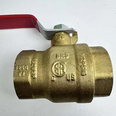 Red-White 1/2" Brass Ball Valve Fig 5592AB 600 WOG Lead-Free - Thumbnail 7