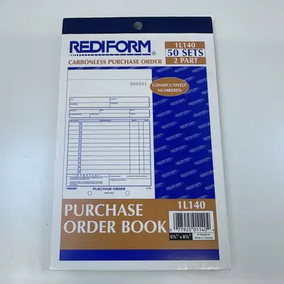 Rediform Purchase Order Book Bottom Punch Two-Part 50/Book Carbonless 10 Pack - Thumbnail 3