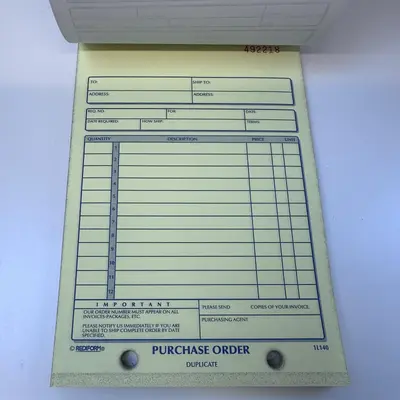Rediform Purchase Order Book Bottom Punch Two-Part 50/Book Carbonless 10 Pack - Thumbnail 6