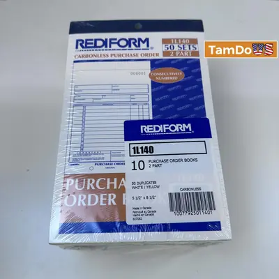 Rediform Purchase Order Book Bottom Punch Two-Part 50/Book Carbonless 10 Pack - Thumbnail 7