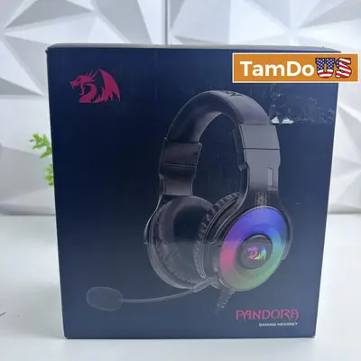 Redragon Pandora Gaming Headset RGB Wired Over-Ear Headphones - Thumbnail 1