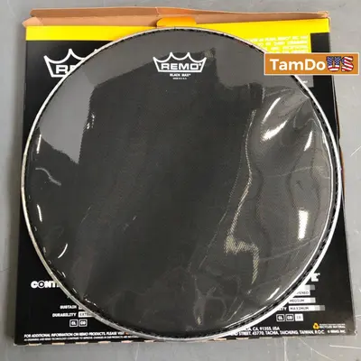 Remo Ks-0614-00 Black Max 14" Marching Tom/snare, Crimped Drum Heads - Thumbnail 2