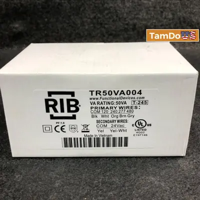 RIB Tr50va004 Transformer 50VA 480/277/240/120 Pri, 24VAC Sec - Thumbnail 6
