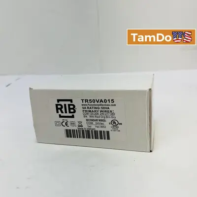 RIB TR50VA015 50VA Control Transformer 120/208/240/277/480V to 24VAC - Thumbnail 1