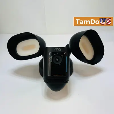 Ring Floodlight Cam Wired Pro Outdoor Security Camera 1080p HD Black 5B28S4 - Thumbnail 1