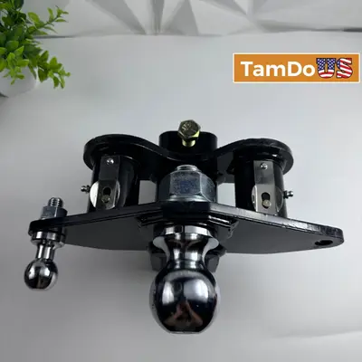 Round Bar Weight Distribution Hitch Head w/ 2-5/16" Ball 14,000 LBS Sway Ball - Thumbnail 1
