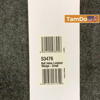 S3476 Ball Valve Lockout Wedge, 1/4" to 1" Diameter Valves - Thumbnail 2