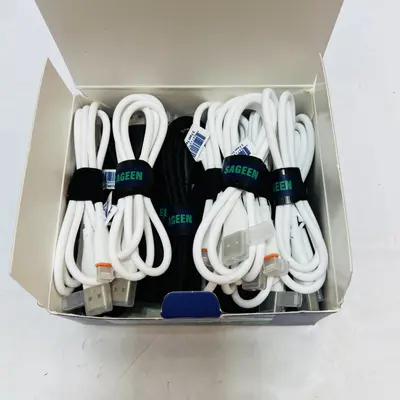 SAGEEN USB Cable Lot 20pcs (10 Black + 10 White) - Thumbnail 2