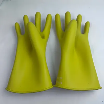 Salisbury Class 0 Rubber Insulating Gloves 1000V AC Size 10.5 Yellow D120 - Thumbnail 2