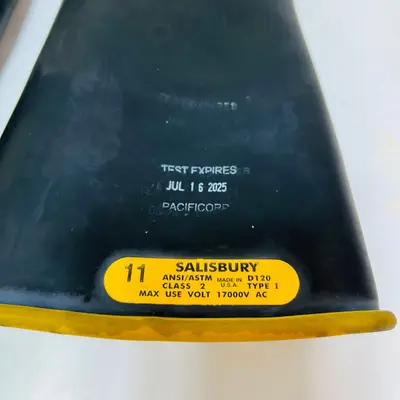 Salisbury Class 2 Electrical Rubber Gloves Size 11 17kV ANSI ASTM Type I - Thumbnail 4