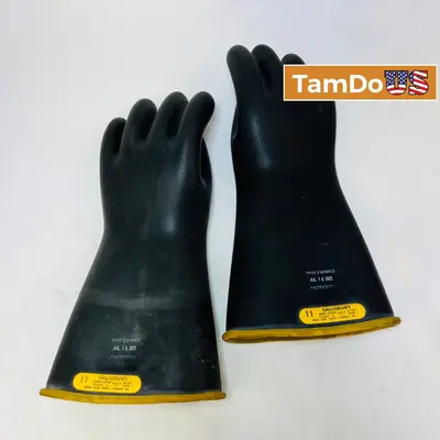 Salisbury Class 2 Electrical Rubber Gloves Size 11 17kV ANSI ASTM Type I - Excellent - Real photo at TamDo.us