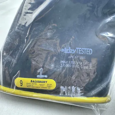 Salisbury Class 2 Insulating Gloves Size 9, 17kV AC Tested - Thumbnail 5
