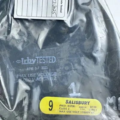 Salisbury Class 2 Insulating Gloves Size 9, 17kV AC Tested - Thumbnail 6