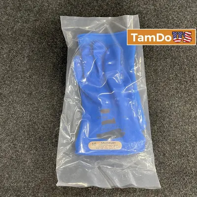 Salisbury D120 Class 00 Type II Rubber Insulating Gloves, Size 10, 500V AC - New - Real photo at TamDo.us