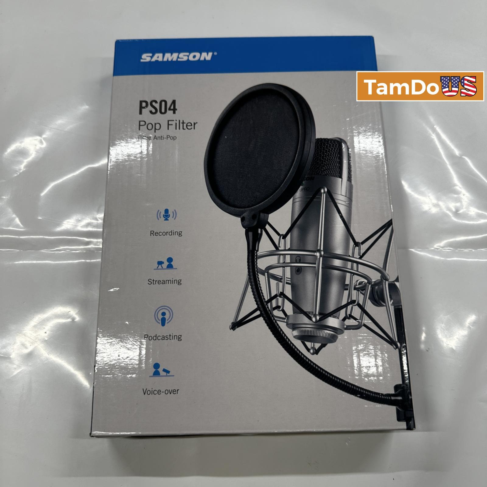 Samson PS04 Microphone Pop Filter Dual-Layer Nylon Mesh 8" Gooseneck C-Clamp - Photo 1 - Real photo at TamDo.us