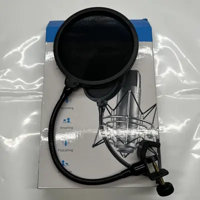 Samson PS04 Microphone Pop Filter Dual-Layer Nylon Mesh 8" Gooseneck C-Clamp - Thumbnail 2