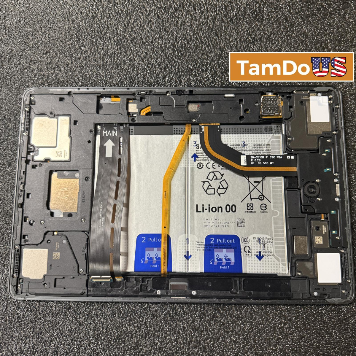 Samsung Galaxy Tab S9 SM-X710 11" Housing Battery (NO Screen, NO MainBoard) - Photo 1 - Real photo at TamDo.us