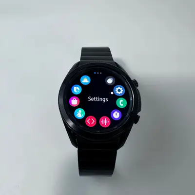Samsung Galaxy Watch3 SM-R840 (45mm, GPS) Titanium Case Black Metal Link Band - Thumbnail 8