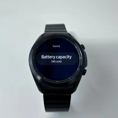 Samsung Galaxy Watch3 SM-R840 (45mm, GPS) Titanium Case Black Metal Link Band - Thumbnail 4