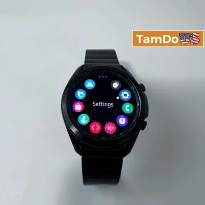 Samsung Galaxy Watch3 SM-R840 (45mm, GPS) Titanium Case Black Metal Link Band - Good - Real photo at TamDo.us