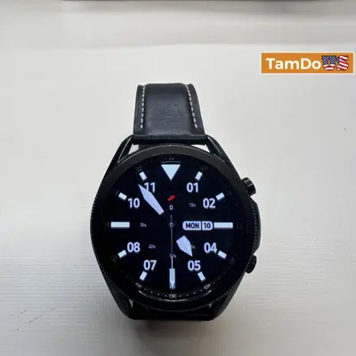 Samsung Galaxy Watch3 SM-R840 45mm Stainless Steel Case with Leather Strap - Thumbnail 1