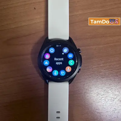 Samsung Galaxy Watch3 SM-R845U (LTE, 45mm) White Sport Band - Thumbnail 7