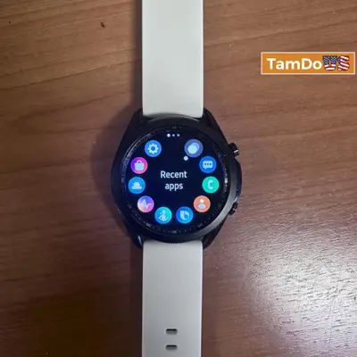 Samsung Galaxy Watch3 SM-R845U (LTE, 45mm) White Sport Band - Thumbnail 1